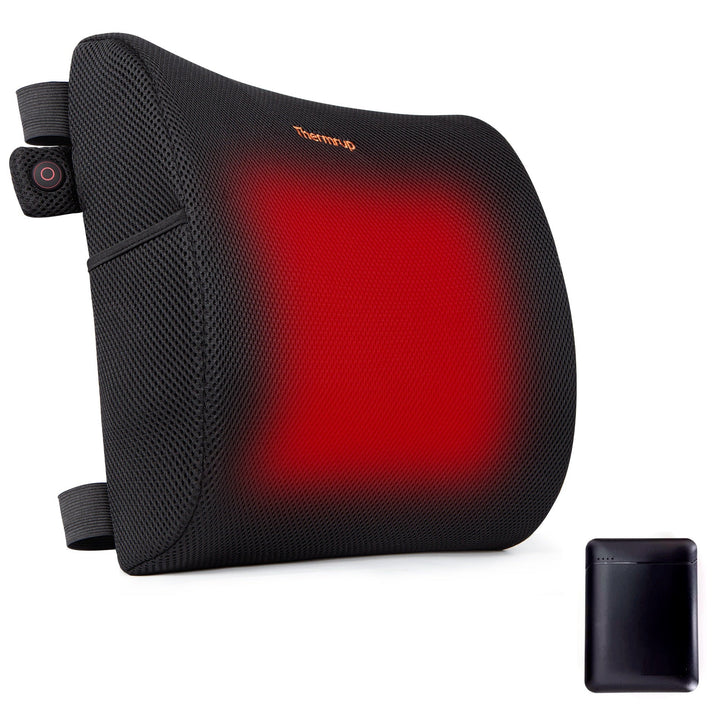 Thermrup Heated Ergonomic Back Cushion – USB, 3 Heat Levels