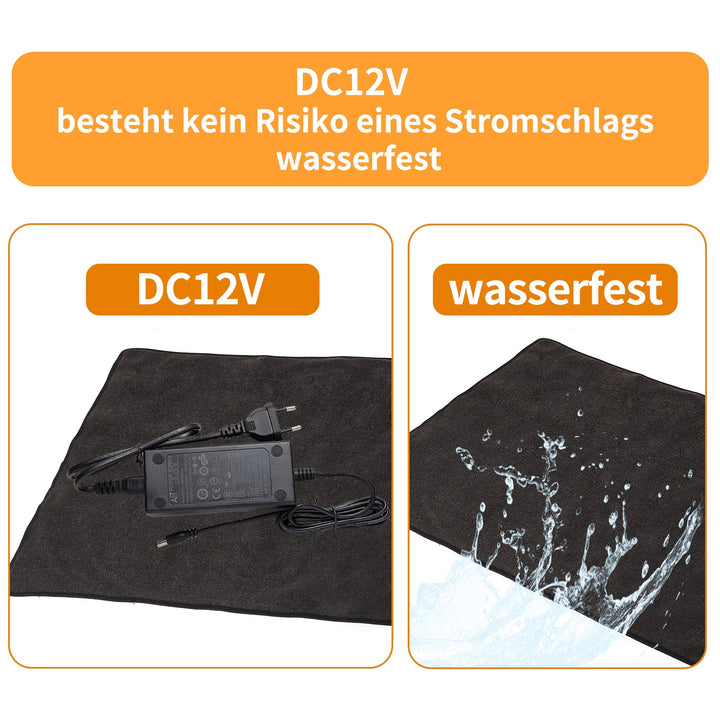 Thermrup FIR Heated Underblanket / Heating Pad – 12V DC, 60 x 80 cm