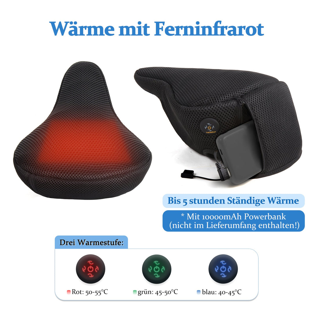 Thermrup Heated Bicycle Seat Cover with Rain Cover