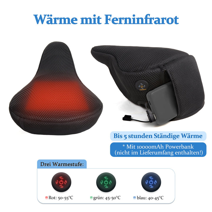 Thermrup Heated Bicycle Seat Cover with Rain Cover