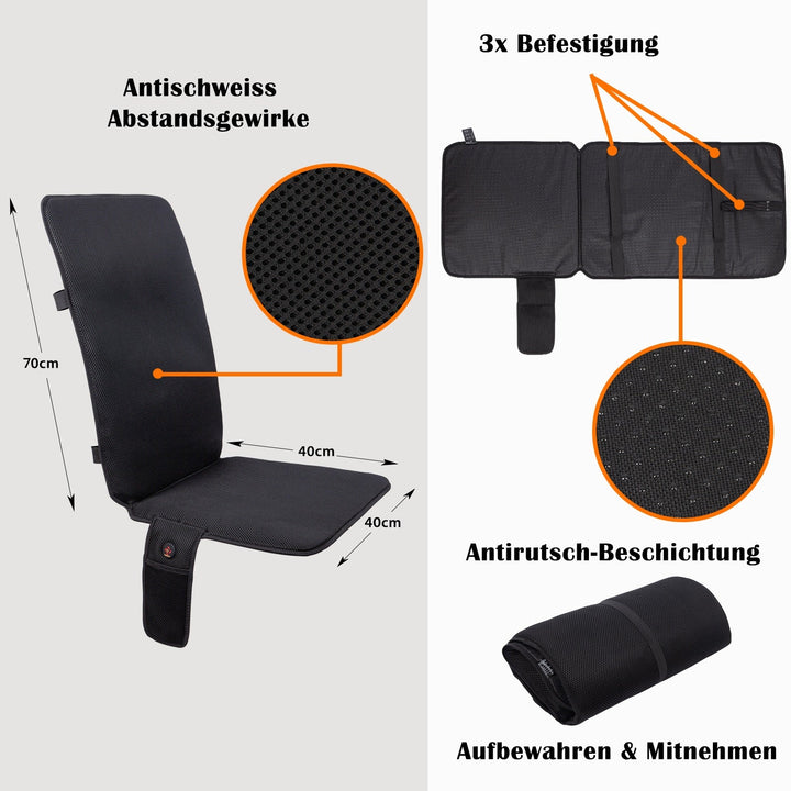 Thermrup Heated Seat Pad 40 x 110 cm – Battery &amp; AC Powered