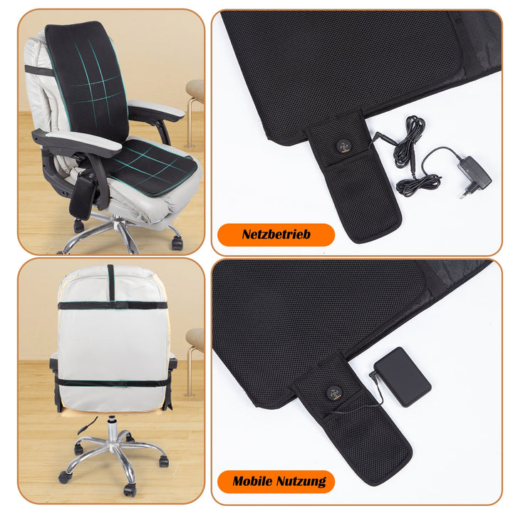 Thermrup Heated Seat Pad 40 x 110 cm – Battery &amp; AC Powered