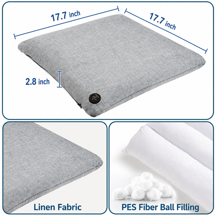 Thermrup FIR Heated Seat Cushion 17.7 × 17.7 in