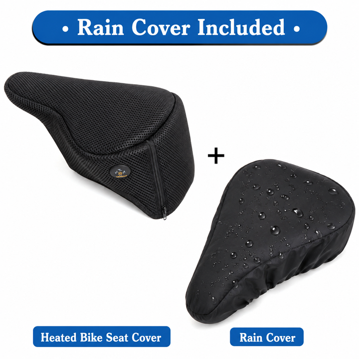 Thermrup Heated Bicycle Seat Cover with Rain Cover