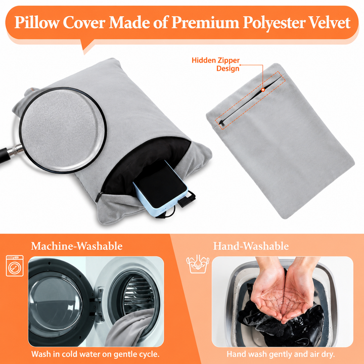 Thermrup Bobo Portable Heating Pad  Pillow– USB, Velvet, 9.8 × 13.8 in
