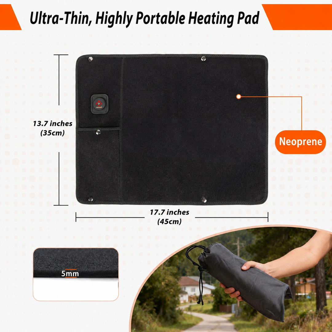 Portable FIR Heating Pad &amp; Foot Warmer – Neoprene