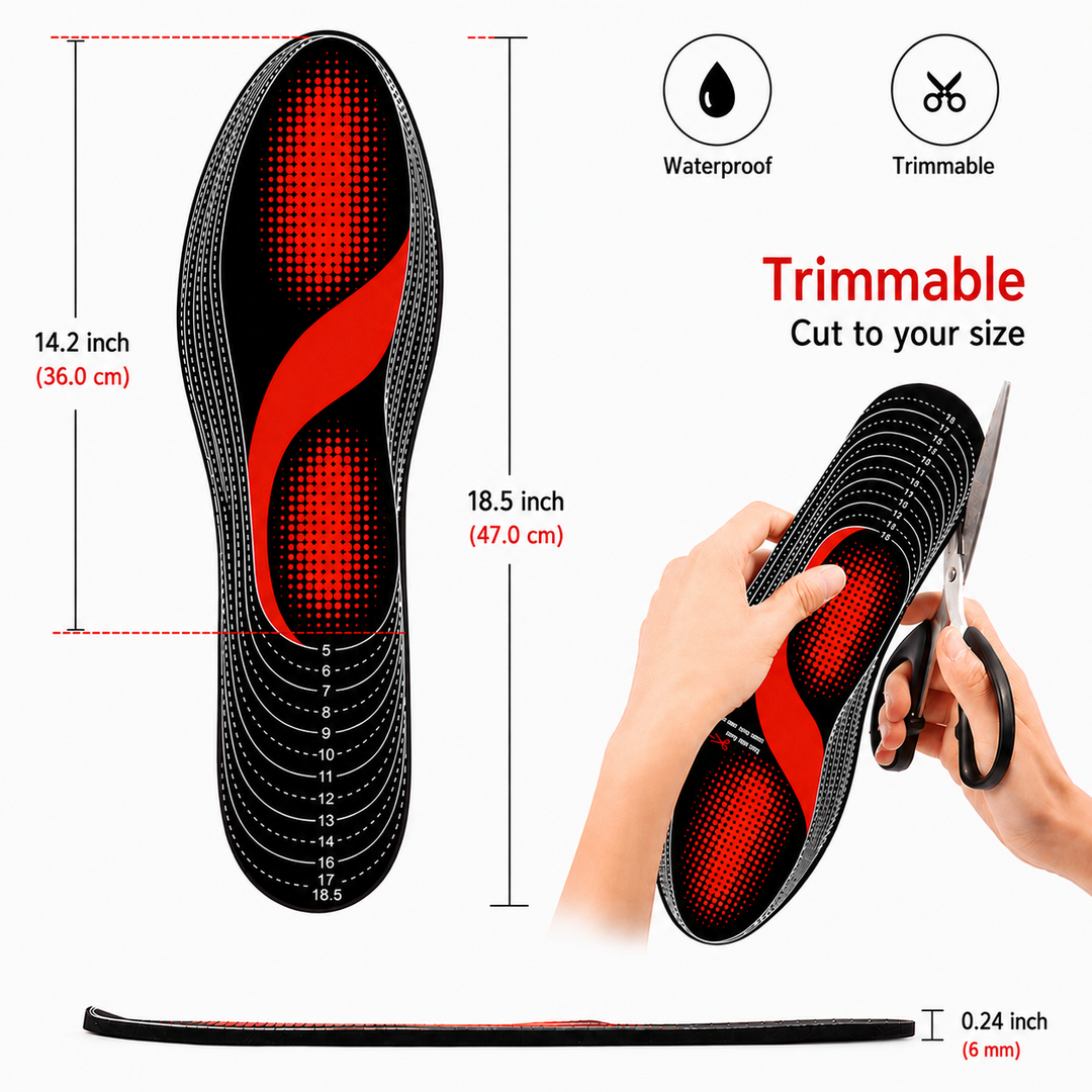 Thermrup Heated Insoles with Rechargeable Batteries