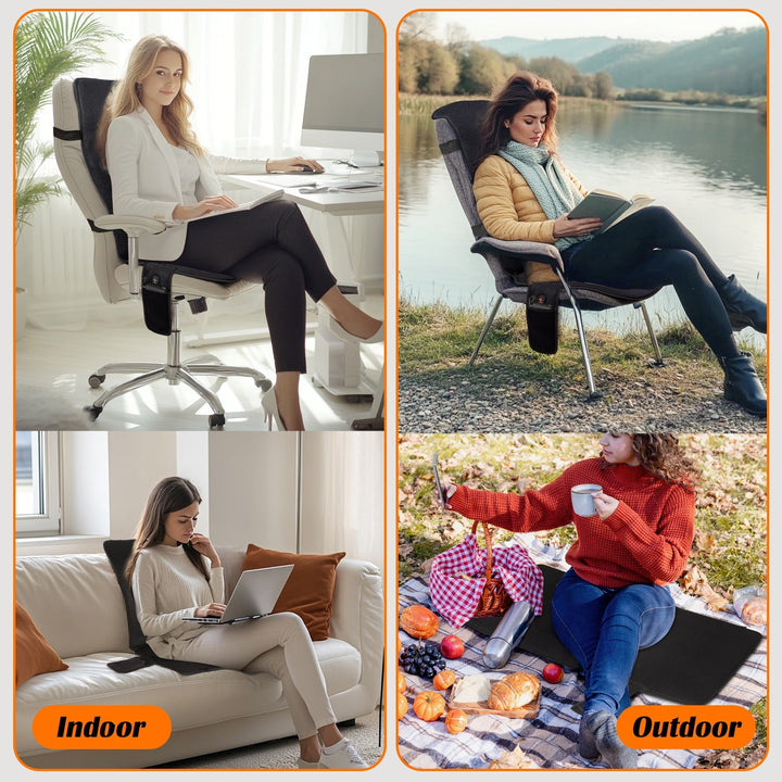 Thermrup Heated Seat Pad 40 x 110 cm – Battery &amp; AC Powered