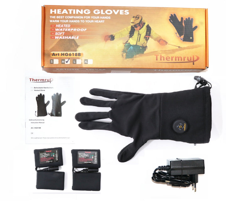 Thermrup Heated Glove Liners – 4 Heat Levels, Touchscreen