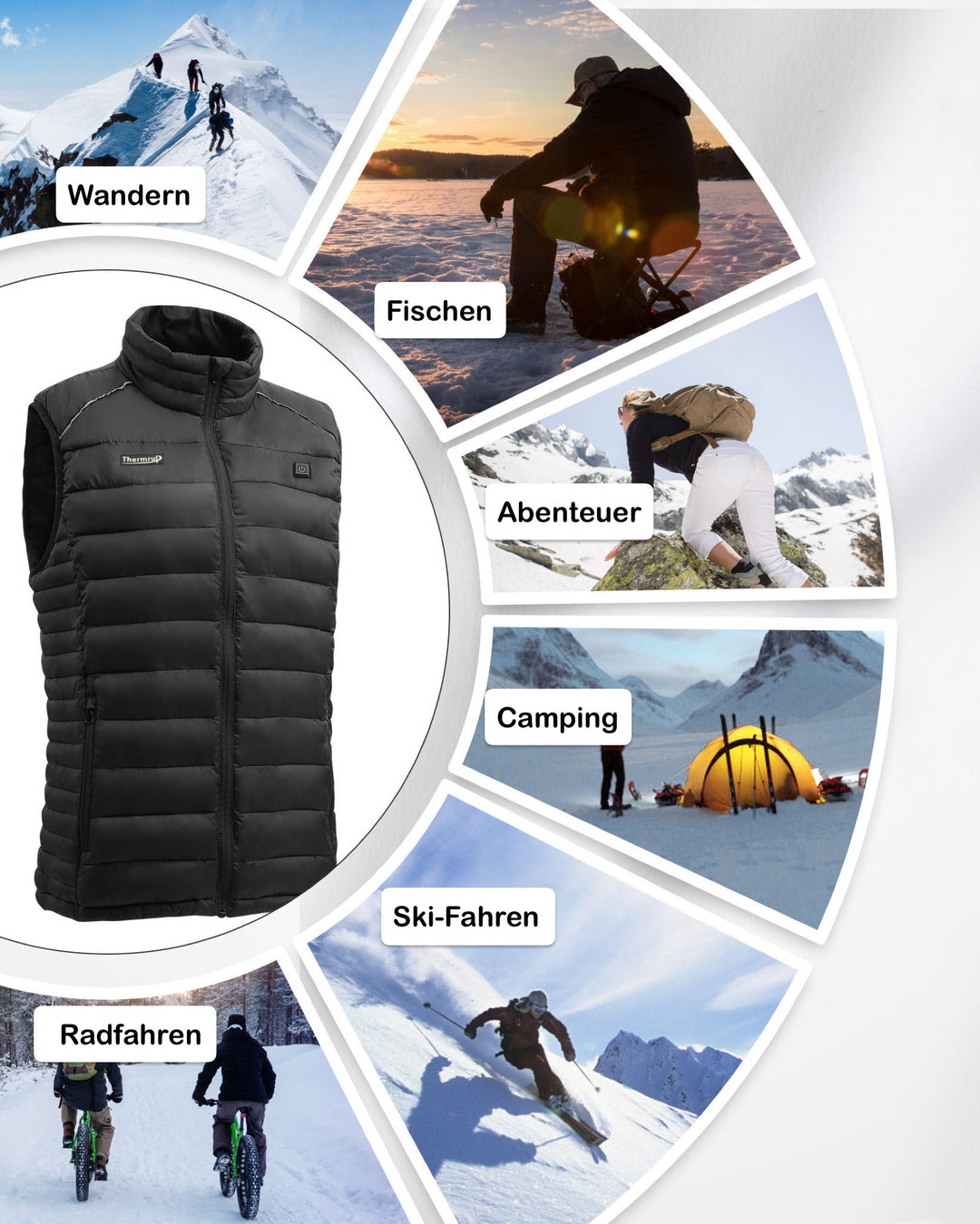 Thermrup Heated Vest with 7.4V 5000mAh Battery